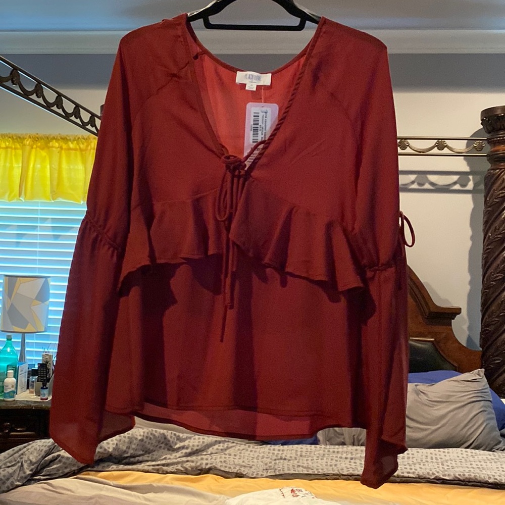 NWT. Rust blouse by Peach Love